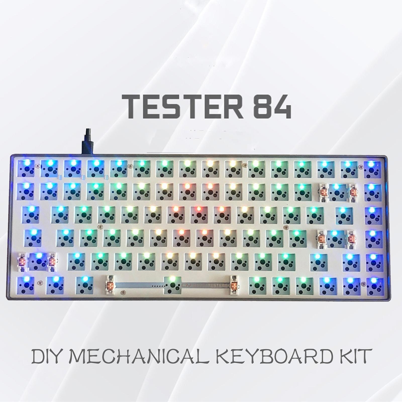 84 Key Modular Mechanical Keyboard Hot-Swappable with RGB light