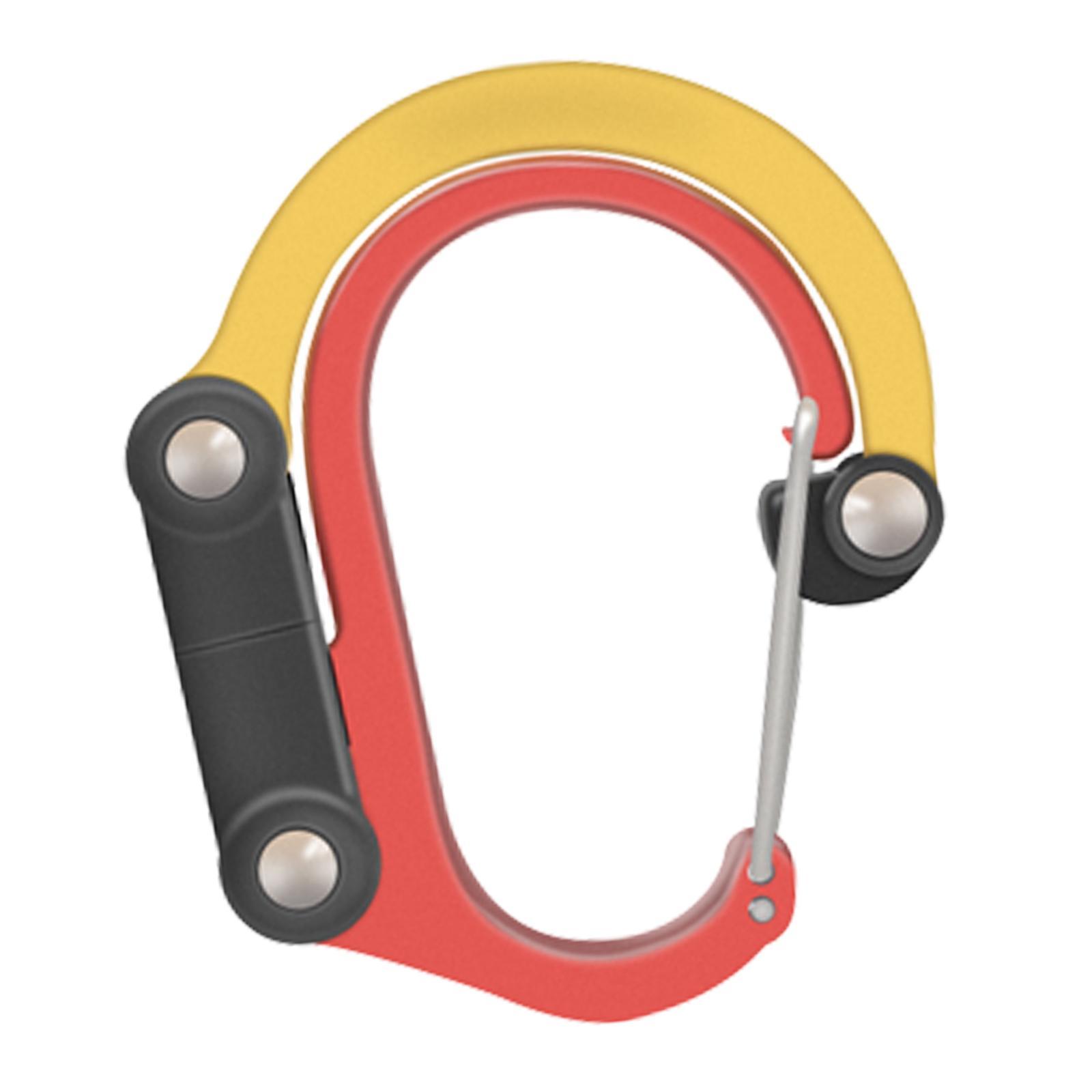 Carabiner Clip and Hook Multifunctional D Shaped Lightweight Small Snap Hook Gear Clip for Hammocks Mountaineering Traveling Fishing Camping