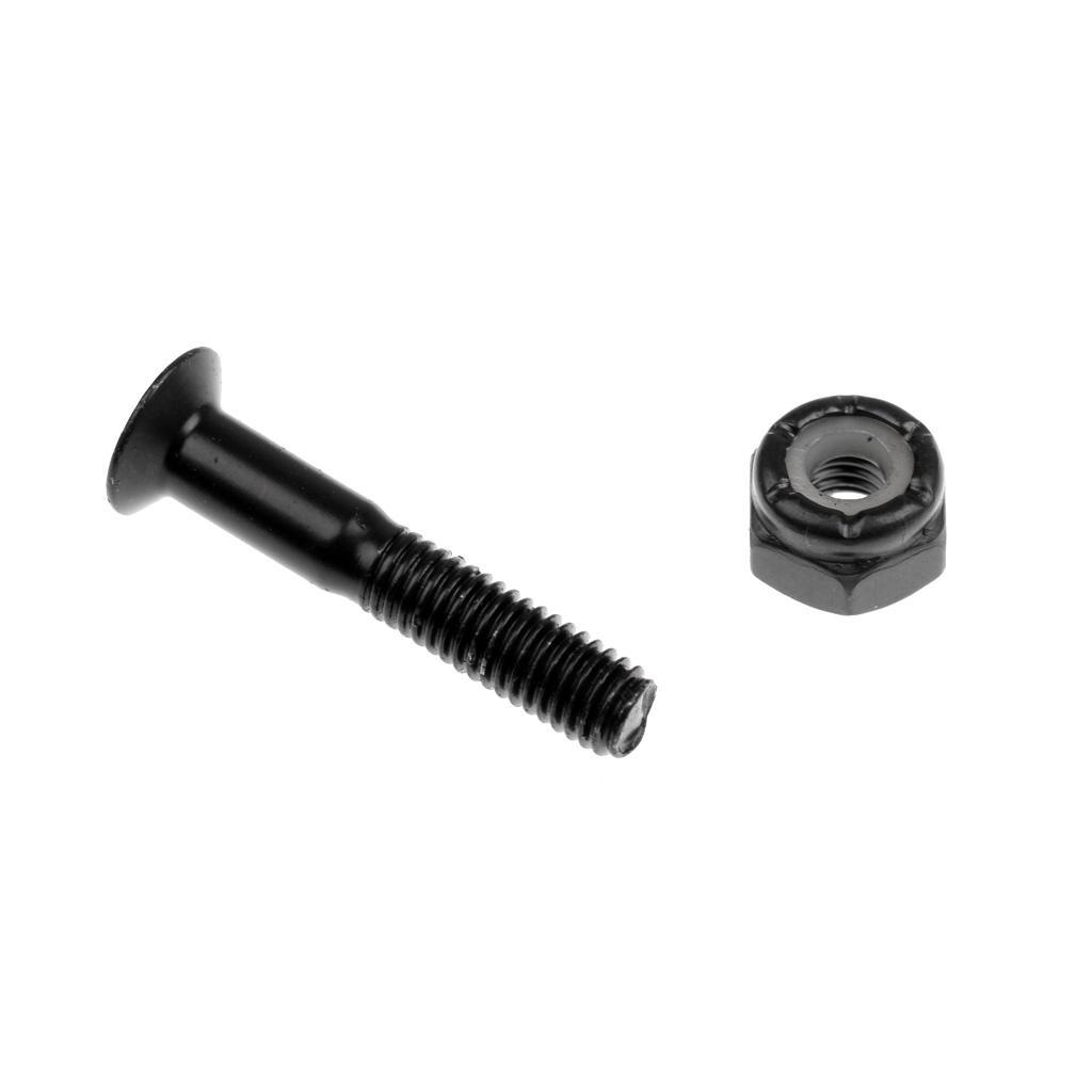 6x8 Pieces/ Set Cruiser Longboard Skateboard Hardware Screws Nuts - Black 28mm