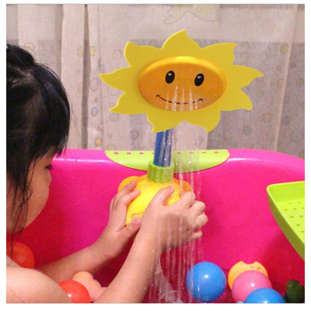 Đồ chơi vòi tắm cho bé, vòi tắm hoa hướng dương - Vòi hoa sen hướng dương phun nước cho bé