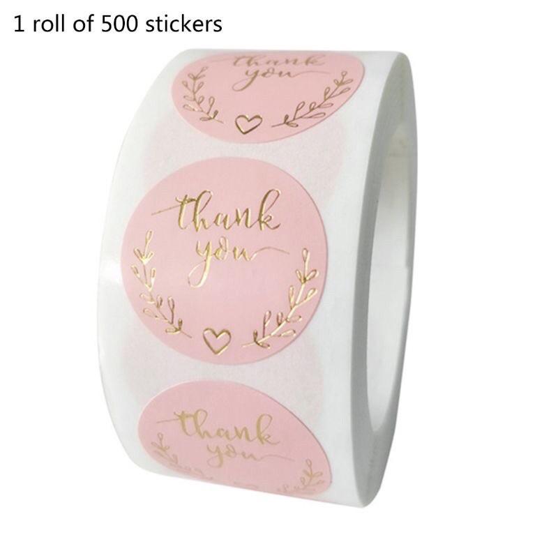 500 Sticker Thank You đóng gói hàng đường kính 2.5cm