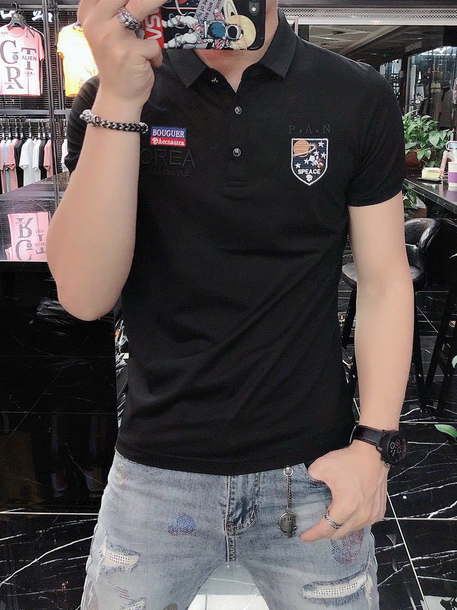 Áo Polo nam thêu 2 bên ngực  Chất cotton poly