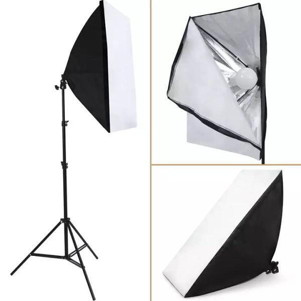 Bộ đèn studio XT5A có remote - Kèm Softbox 50x70cm, chân đèn 2m, bóng led Bulb 150W - Kit Studio công suất cao,đổi 3 màu