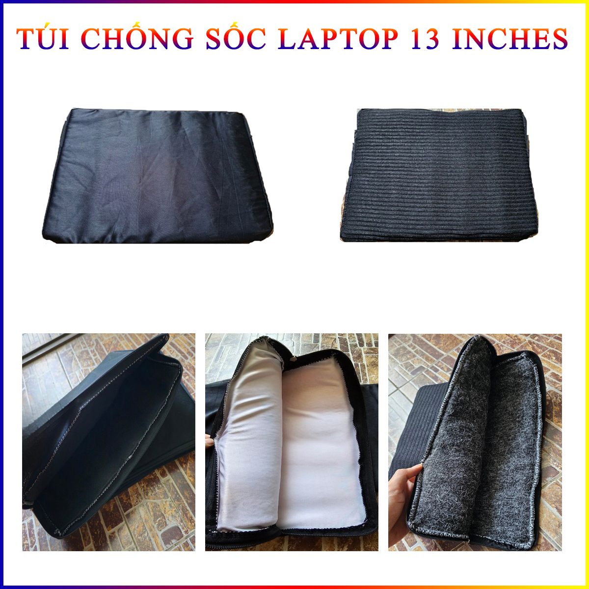 Túi Chống Sốc Laptop 13 Inch Có Dây Kéo