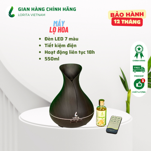 Máy xông tinh dầu mẫu mới công nghệ hiện đại mã máy DK-LH NEW - Hình Lọ hoa - Kèm remote, nâng cấp chức năng , chế độ phun mạnh, khuếch tán tinh dầu trong không gian rộng