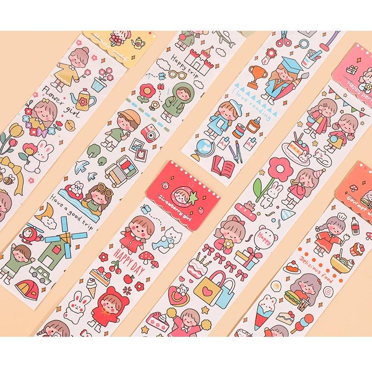 Set Tấm Sticker Dán Trang Trí Album, Sổ nhật kí Nhiều Họa Tiết Tùy Chọn Dễ Thương LD05 CUTE