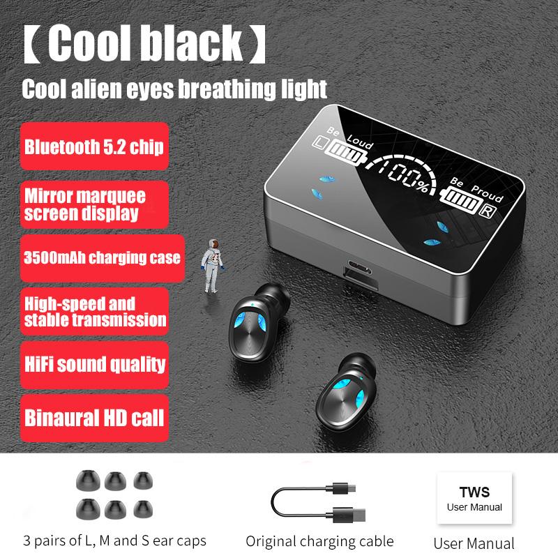 TWS 5.1 Tai Nghe Không Dây 3500MAh Công Suất Chống Nước Bluetooth Giảm Tiếng Ồn Tai Nghe Nhét Tai Thể Thao Tai Nghe Có Mic