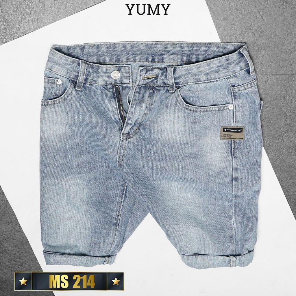 Quần short đùi jean nam AD305 xám trơn không rách gối chất bò cao cấp co dãn 4 chiều cực đẹp, quần rin nam Nhiều Mẫu Mới