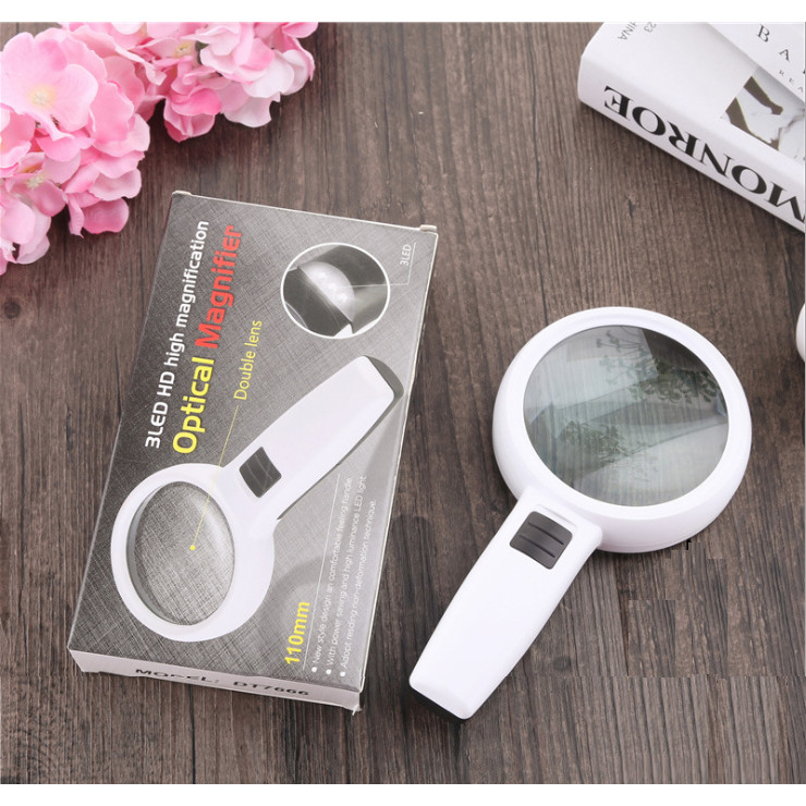 Kính Lúp 30X Cầm Tay 110mm Có Đèn DT7666