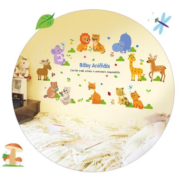 Decal trang trí tường - Thú Vui Chơi kèm chữ tiếng anh a.h