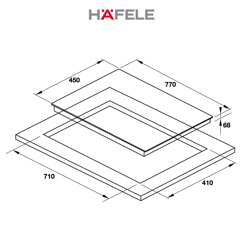 Bếp từ kết hợp điện 3 vùng nấu Hafele HC-M773D (536.61.705) (Hàng chính hãng)