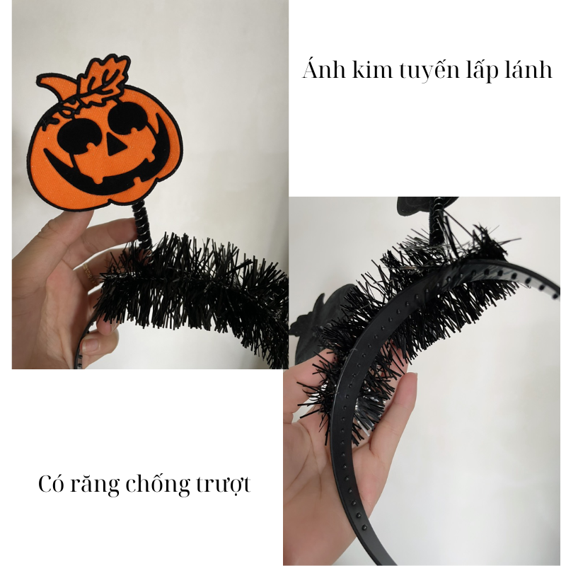 Cài tóc Halloween 2023, bờm tóc hóa trang cá tính, dụng cụ hóa trang