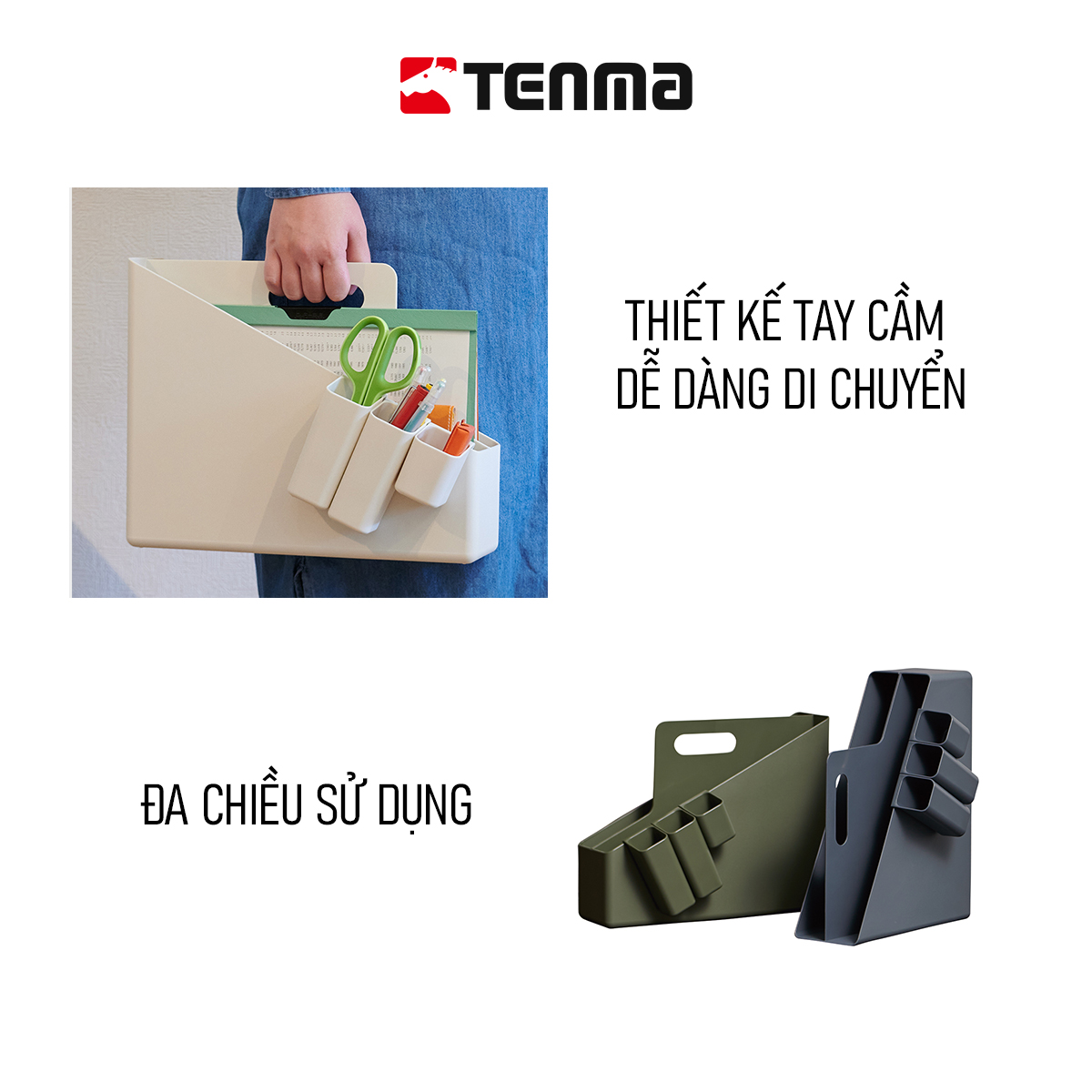 Khay Đựng Văn Phòng Phẩm Tiện Lợi Bằng Nhựa TENMA, Vazzo-W