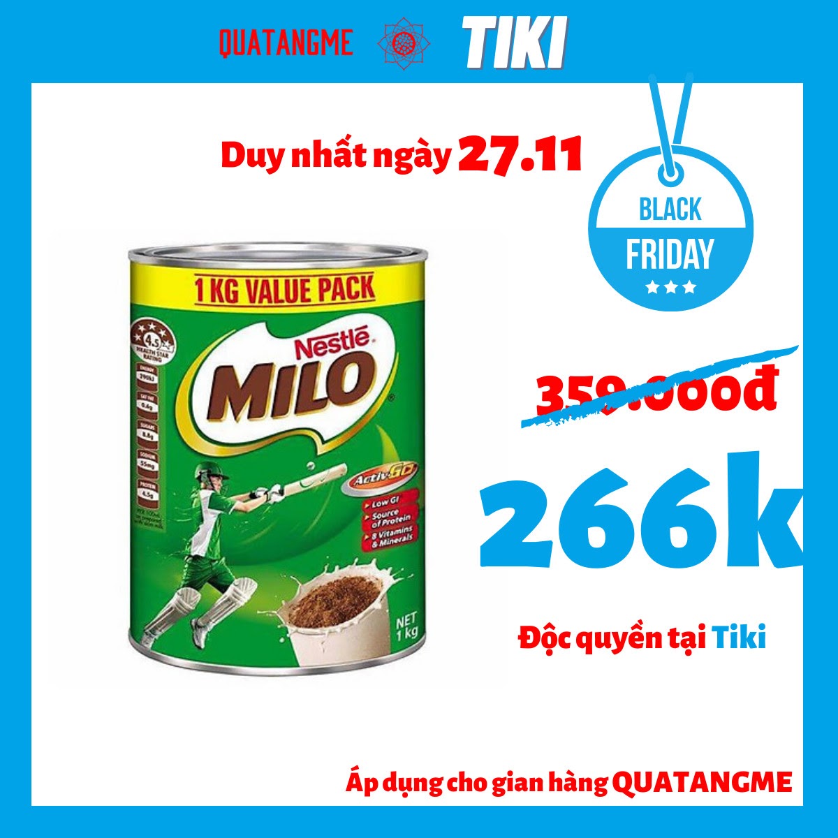 Sữa bột Nestlé Milo Australia 1000g - Nhập khẩu Australia