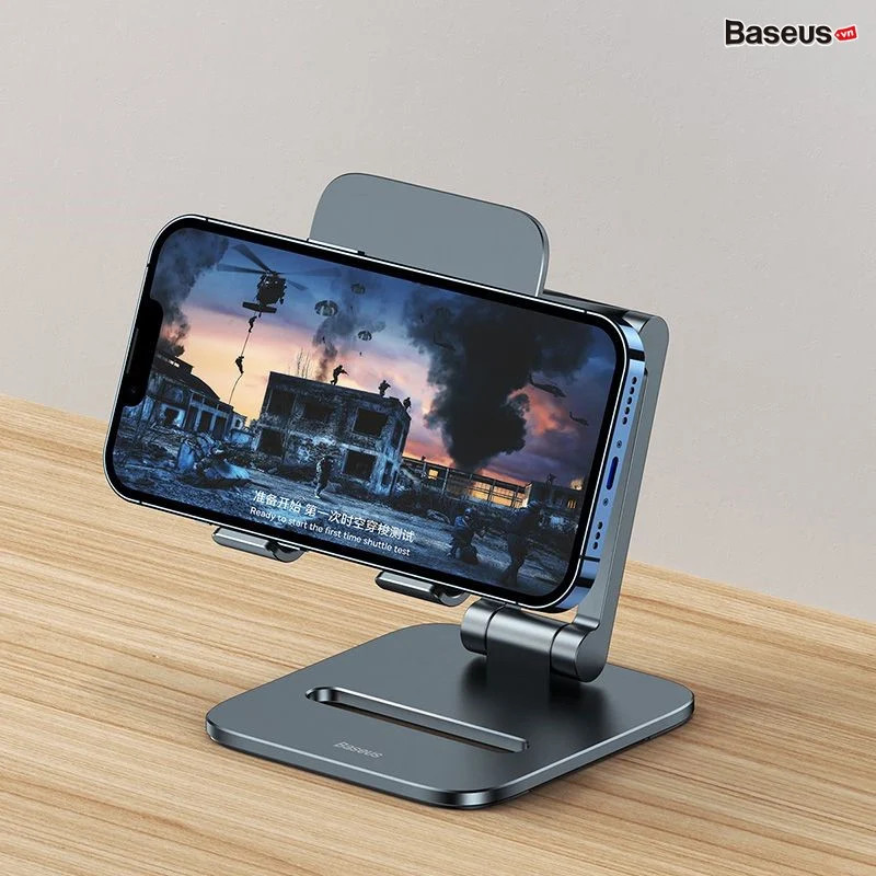 Giá Đỡ Điện Thoại iPad Desktop Biaxial Foldable Metal Stand-Hàng chính hãng