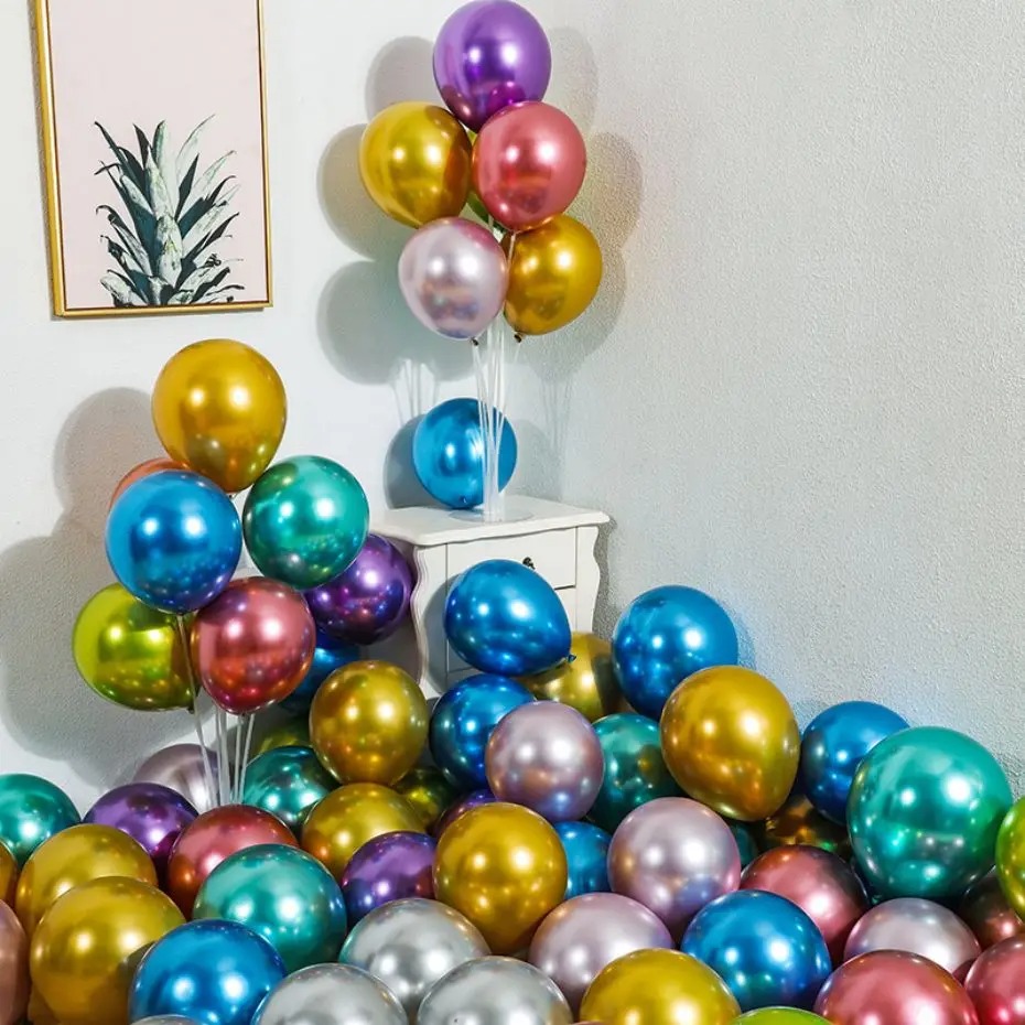 Bóng bay Chrome -Siêu Nhũ -Gấu- ShuaiAn Chính hãng 10 &quot;/12&quot; siêu đẹp 50 quả/ túi ( Đã qua kiểm định )