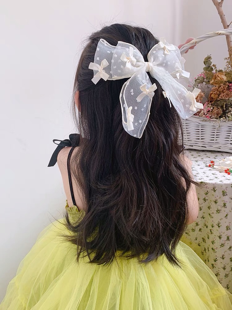 Kẹp tóc nơ tiểu thư - kẹp tóc nơ ren ullzang hàn quốc mẫu mới hot hit