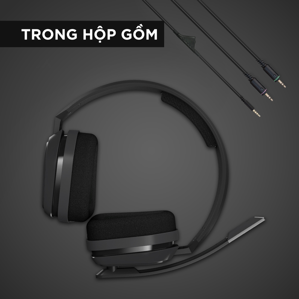 Tai nghe game Logitech G - Astro A10, mic gập để mute, phù hợp PC, PS4, PS5, Mac, Mobile, Xbox, Nintendo Switch - Hàng Chính Hãng