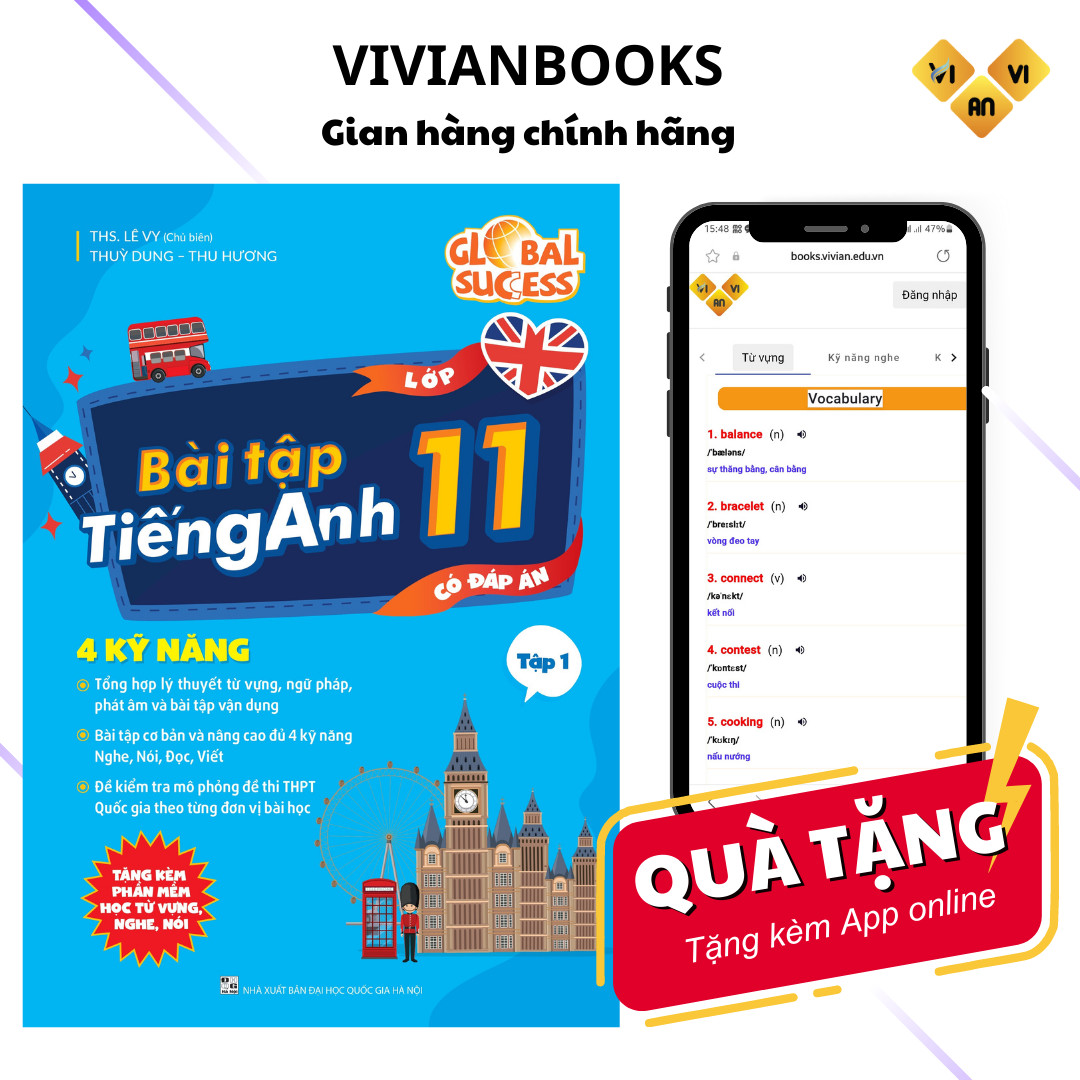 Sách bài tập tiếng Anh lớp 11 mới Global Success 4 kỹ năng (Có đáp án) – Tập 1