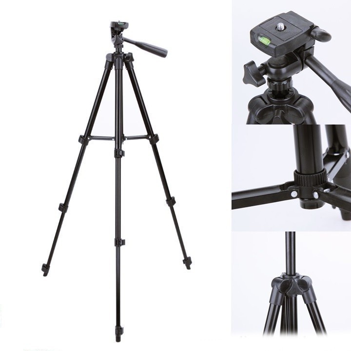 Giá đỡ chụp hình Tripod 3120 dành cho điện thoại, máy ảnh tặng kẹp điện thoại