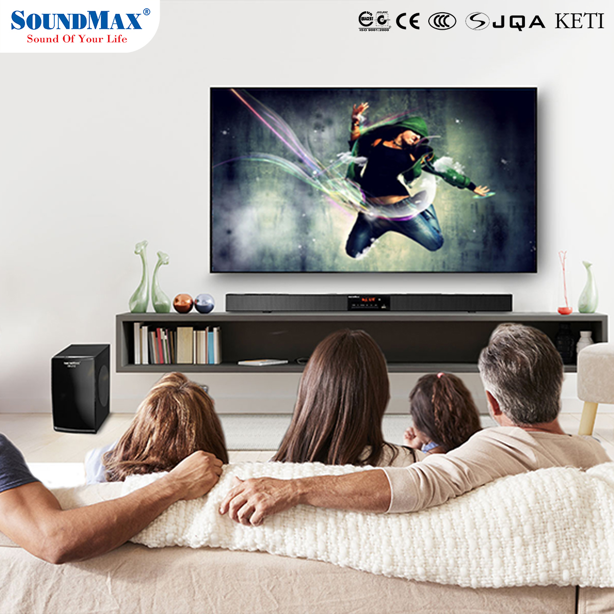 [Hàng Chính Hãng] Loa thanh 2.1 SoundMax SB-212 hỗ trợ kết nối bluetooth, USB 3.0, AUX, Optical, Coaxial với âm thanh chân thực và mạnh mẽ | 2.1 channels soundbar SoundMax SB212