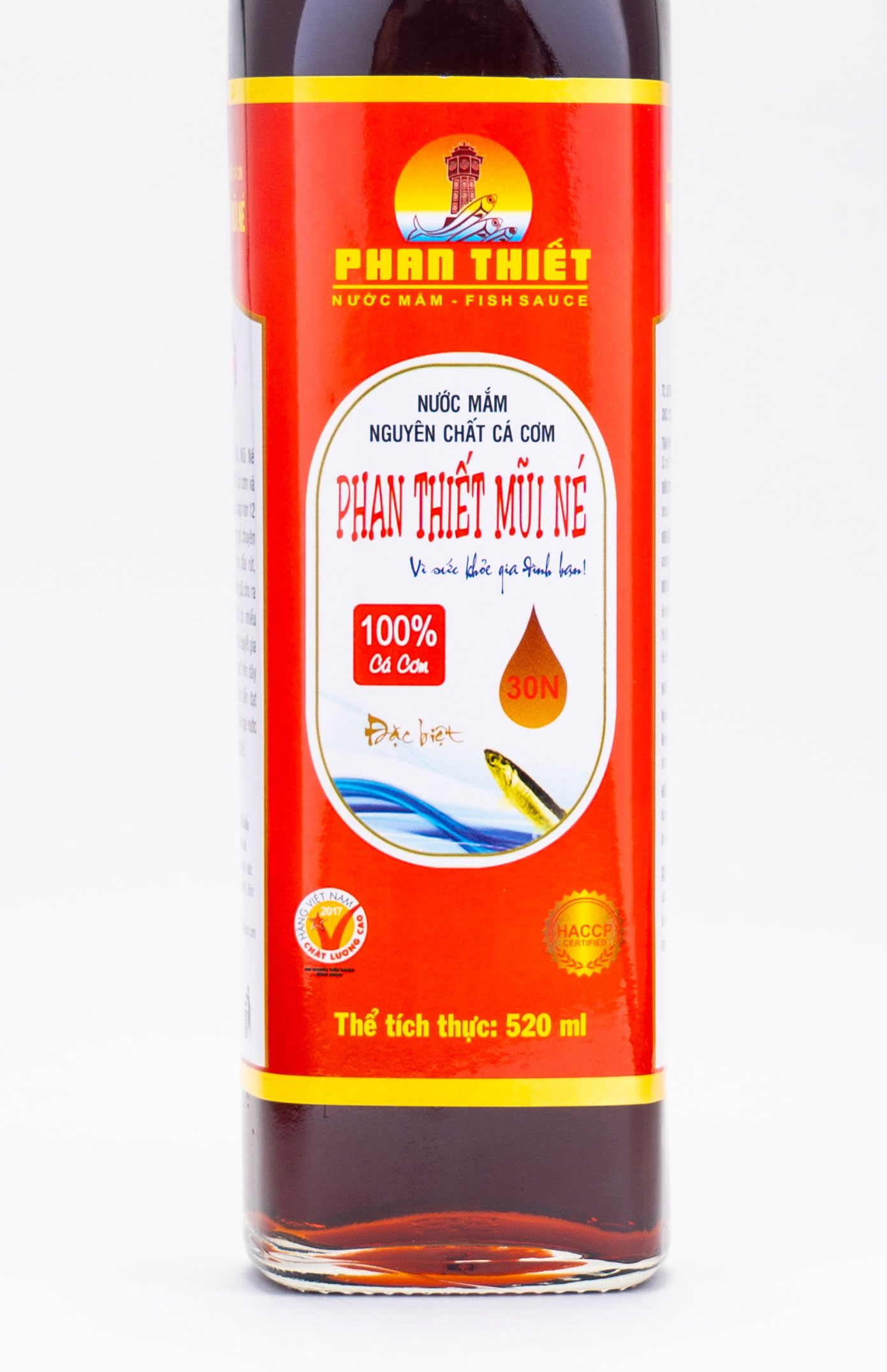 30 Đạm x 520ml Nước Mắm Cá Cơm Truyền Thống Phan Thiết Mũi Né 30N 520ml