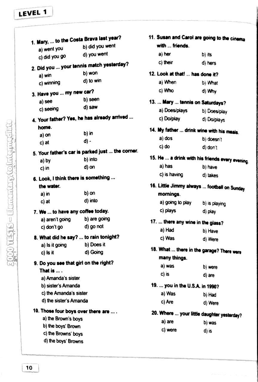 Sách 3000 Tests Elementary To Intermediate (Không CD) - ảnh 10