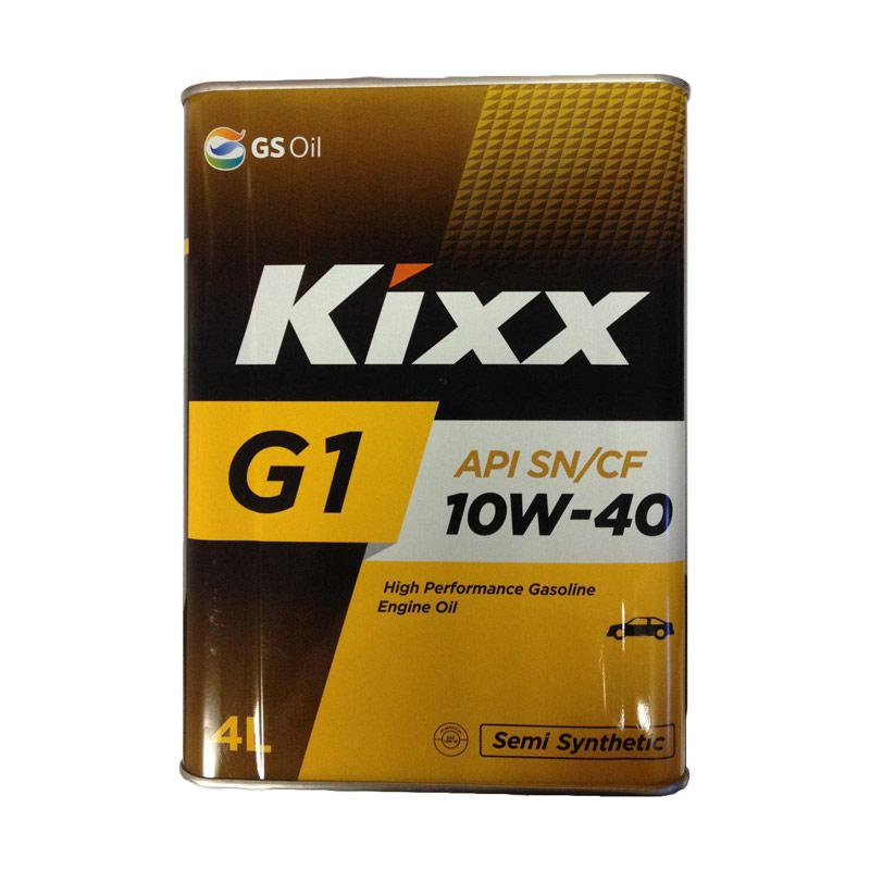 Dầu nhớt bán tổng hợp Kixx G1 10W-40 API SN/CF thùng thiếc 4 lít