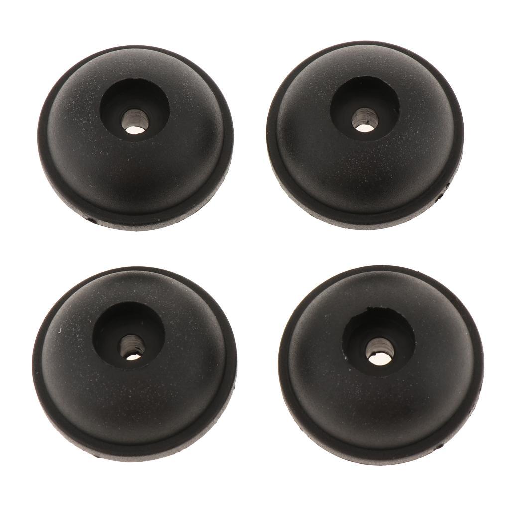 4 Pcs Travel Luggage Replacement Part Foot Stand Bottom Stud Durable Black