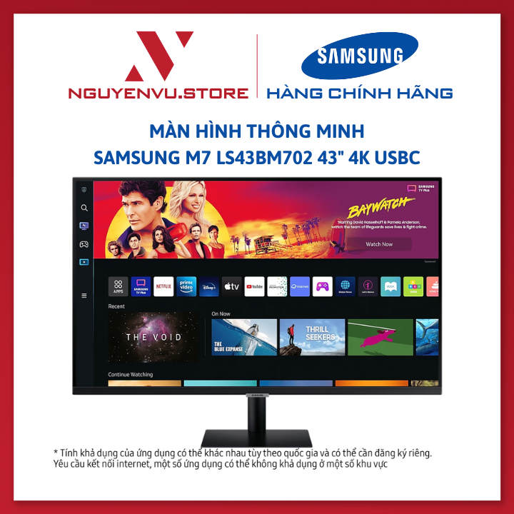 Màn hình máy tính Samsung LS43AM702UEXXV 43 inch UHD VA - Hàng chính hãng