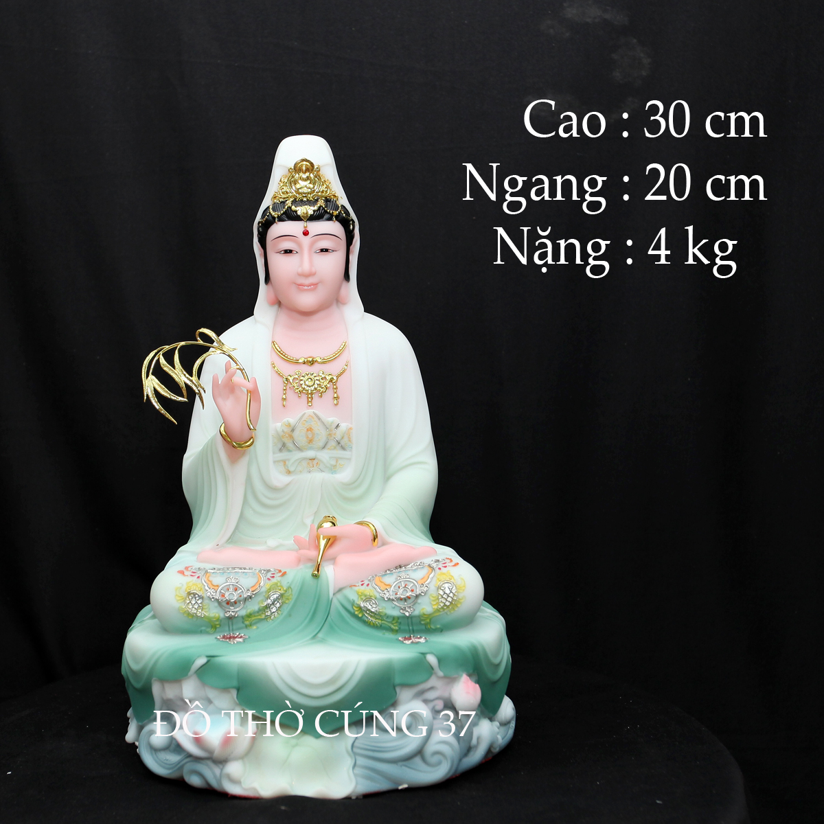 Tượng Quan Âm Bồ Tát - Áo Xanh
