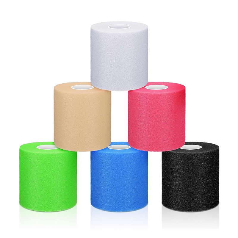 12pcs Underwrap Băng Băng Băng Athletic Pre Gói băng y tế Thể thao mềm Thể thao Thân tay Vòng tay Color: Black Size: 6cm x 20m