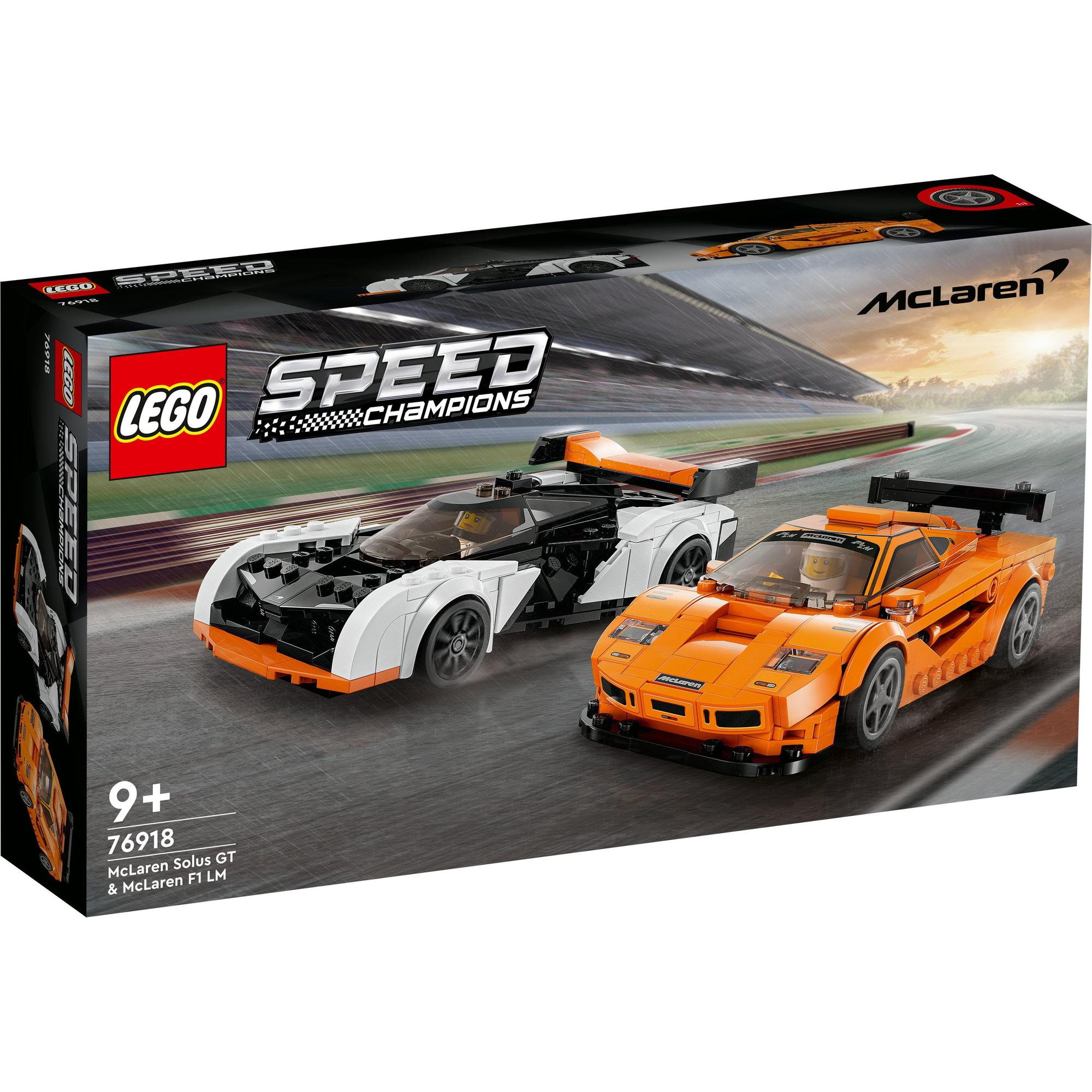 LEGO SPEED CHAMPIONS 76918 Siêu xe McLaren Solus GT &amp; McLaren F1 LM (581 chi tiết)