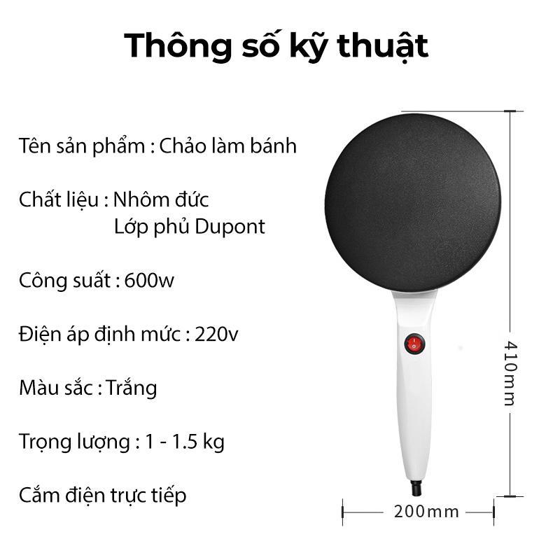 Chảo đa năng có thể làm bánh bằng điện -K1421