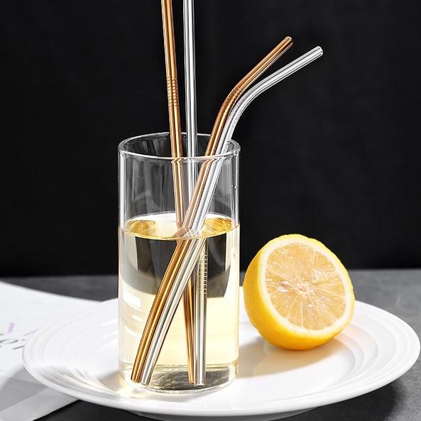 Ống hút kim loại inox - bàn chải cọ ống hút có thể tái sử dụng - bảo vệ môi trường Duashop