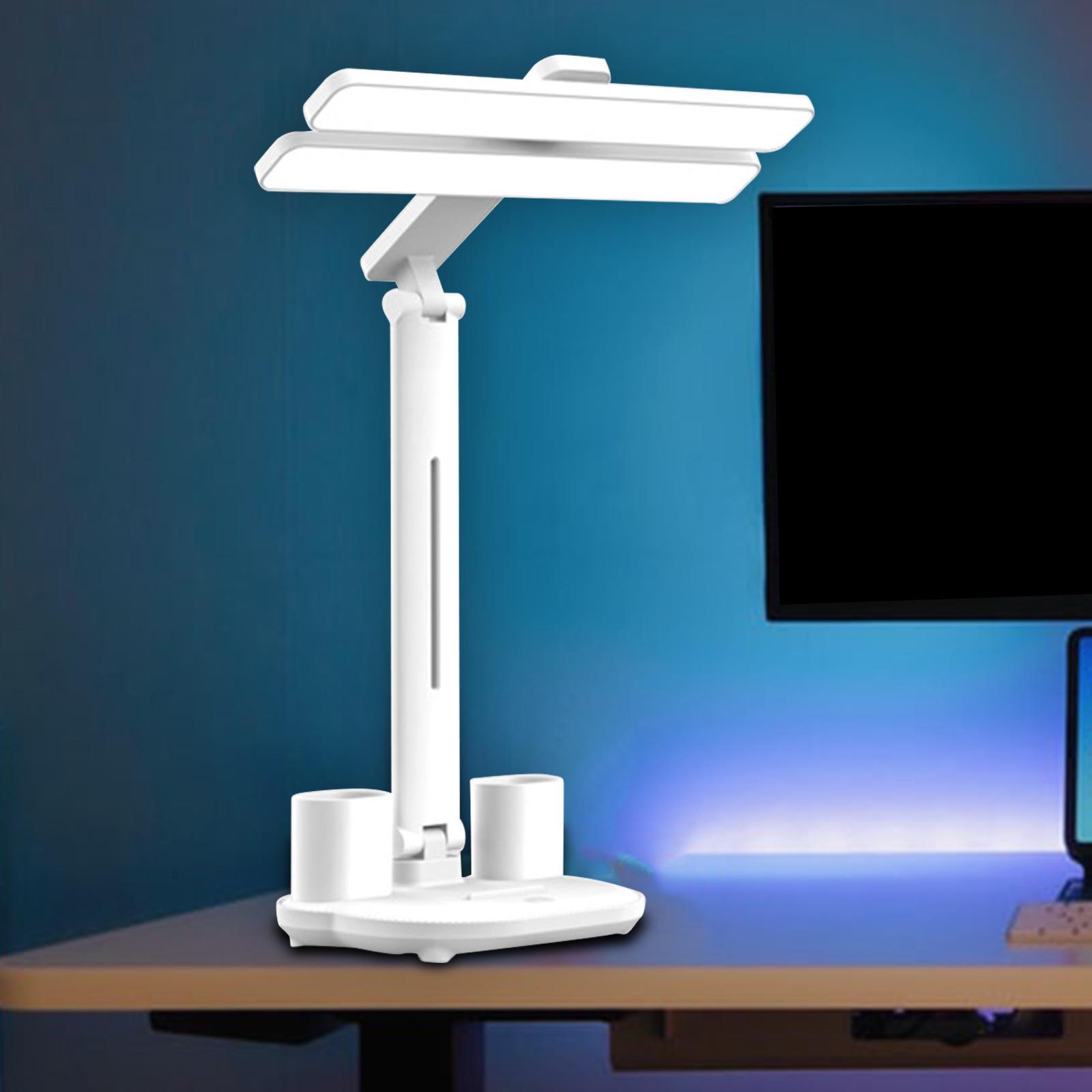 3 in 1 Desk Lamp Eye Caring Flexible Table Lamp for Reading Dorm Room Office