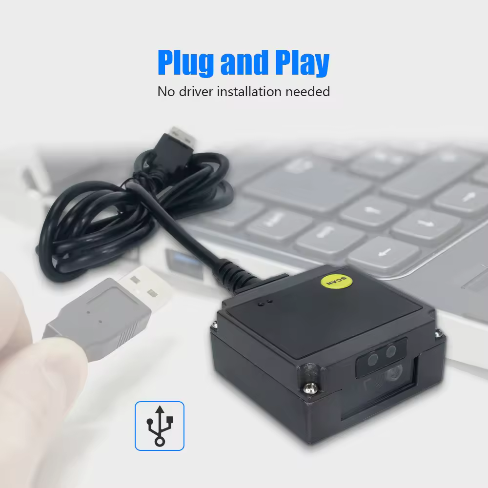 Máy quét mã vạch dạng Mô-đun Mini dùng dây YHD-M200D quét siêu nhạy, quét được tất cả các mã - Hàng Nhập Khẩu