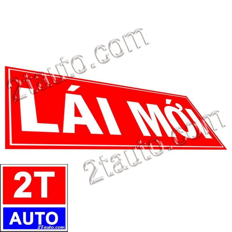 LOGO STICKER TEM XE LÁI MỚI XIN THÔNG CẢM TÀI MỚI XIN ĐI CHẬM - NỀN ĐỎ