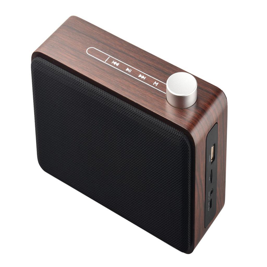 Wireless Wooden Bluetooth 4.2 Speaker Mini Portable Stereo Speaker Wooden 1