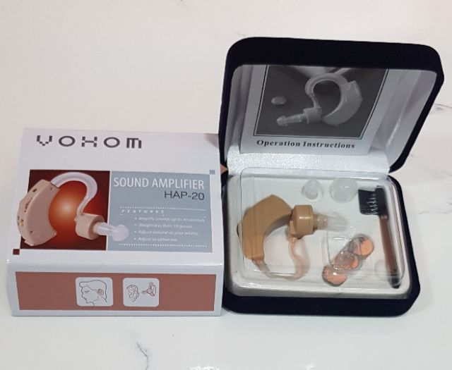 Máy trợ thính không dây Vohom HAP-20 - Hỗ trợ người khiếm thính, nặng tai, lãng tai - Nhỏ gọn, tiện lợi, dễ sử dụng - An toàn cho thần kinh và trí nhớ - Không hạn chế độ tuổi, giới tính người dùng - Hàng nhập khẩu