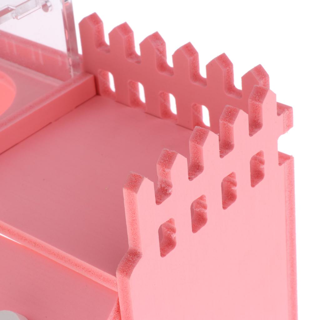 3 in 1 Hamster House Squirrel Sleeping Nest Bed Ladder Toy Feeder Bowl