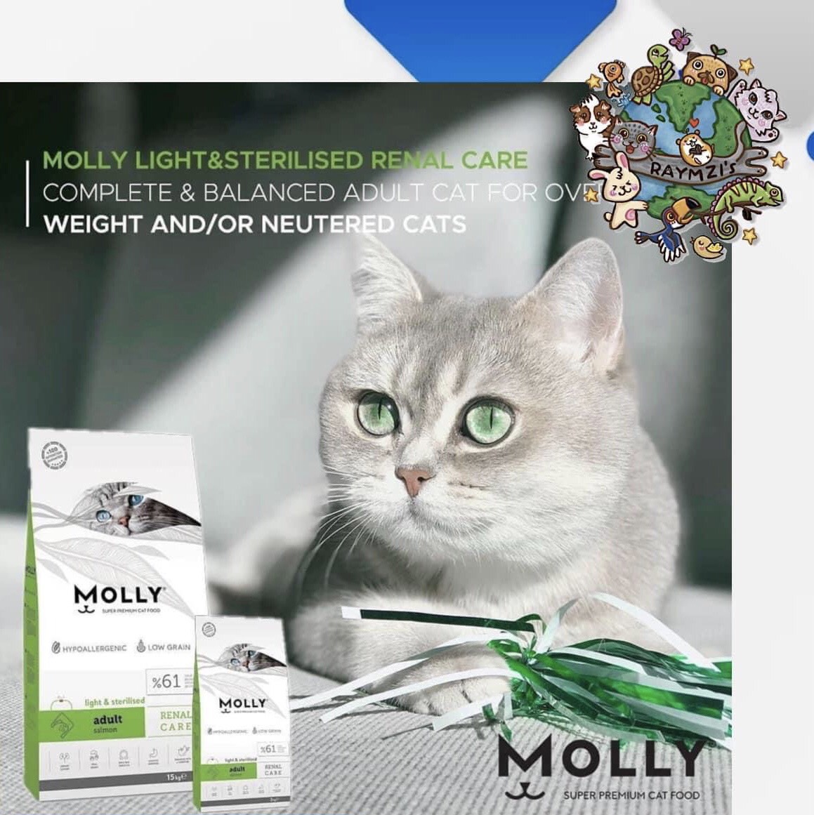 Thức ăn hạt cho mèo mọi lứa tuổi MOLLY SUPER PREMIUM CAT FOOD 2KG