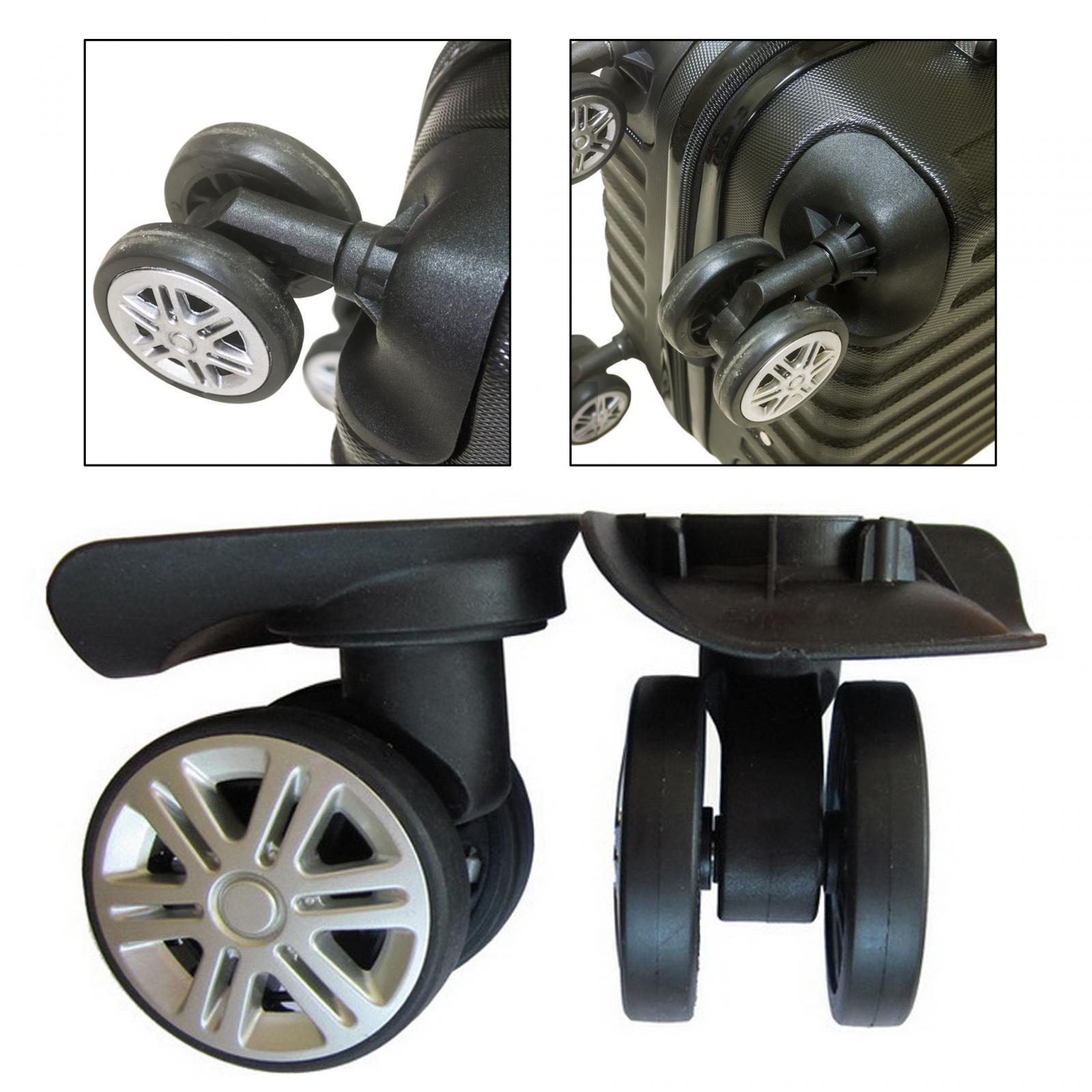 2 Pieces Suitcase Wheels Luggage Suitcase Casters Double Row Wheel Quiet Replacement Luggage Suitcase Wheels for Bags Luggage Box Repair