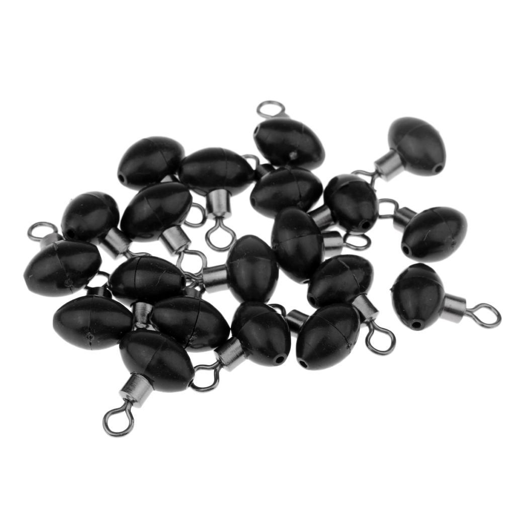 Fishing Rolling  Swivel  Olive Shape Bead Fishing Hook Connector
