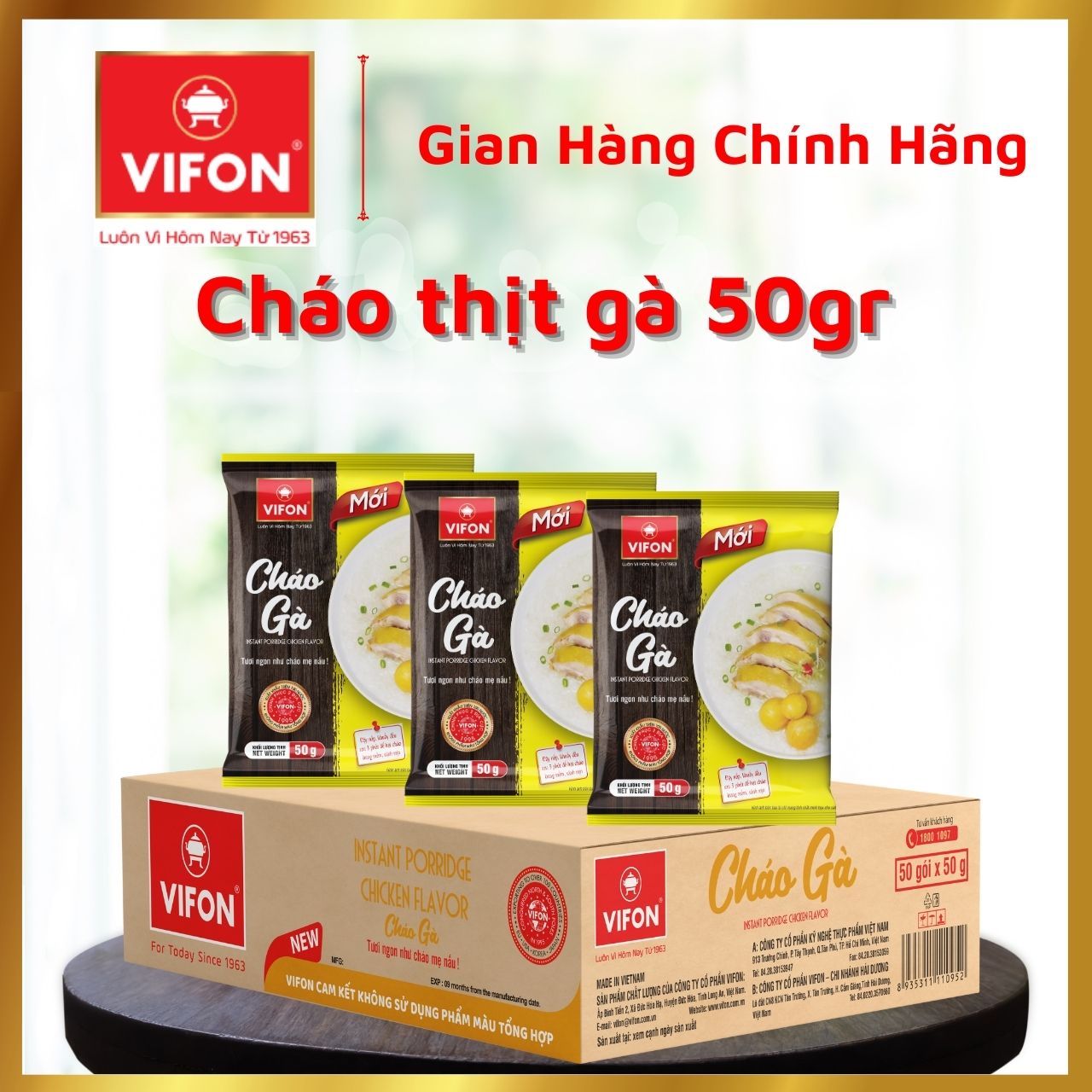 CHÁO GÀ GÓI 50G VIFON