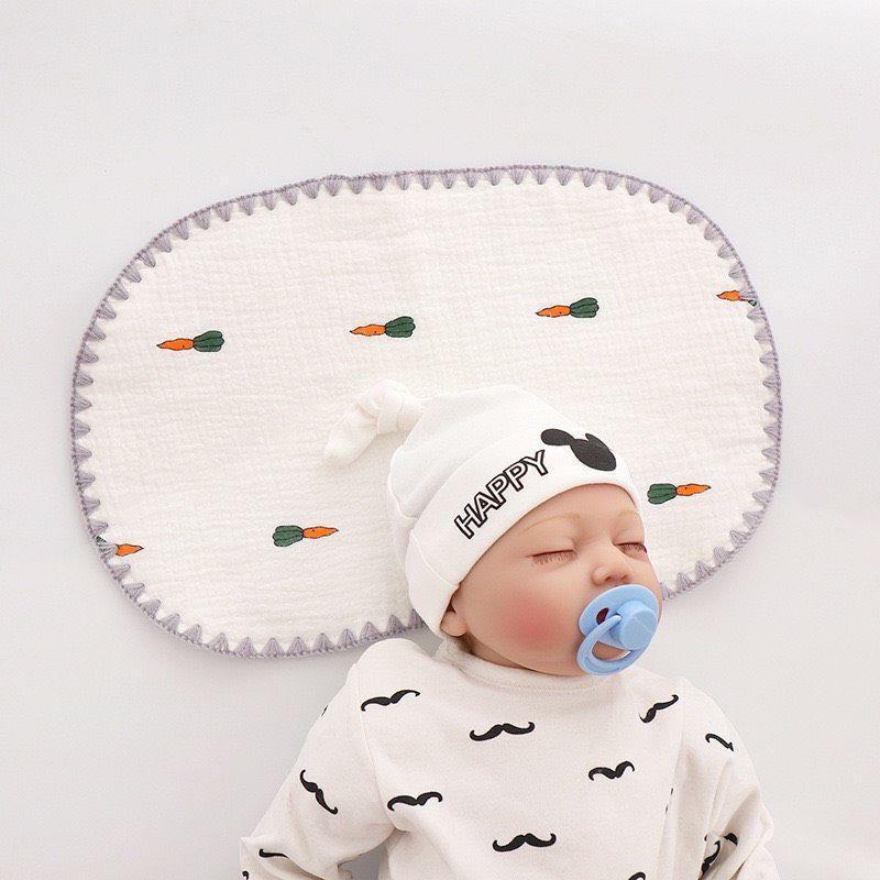 Gối sơ sinh vải xô sợi tre 10 lớp cao cấp gối cho bé cho bé an toàn, thấm hút mồ hôi