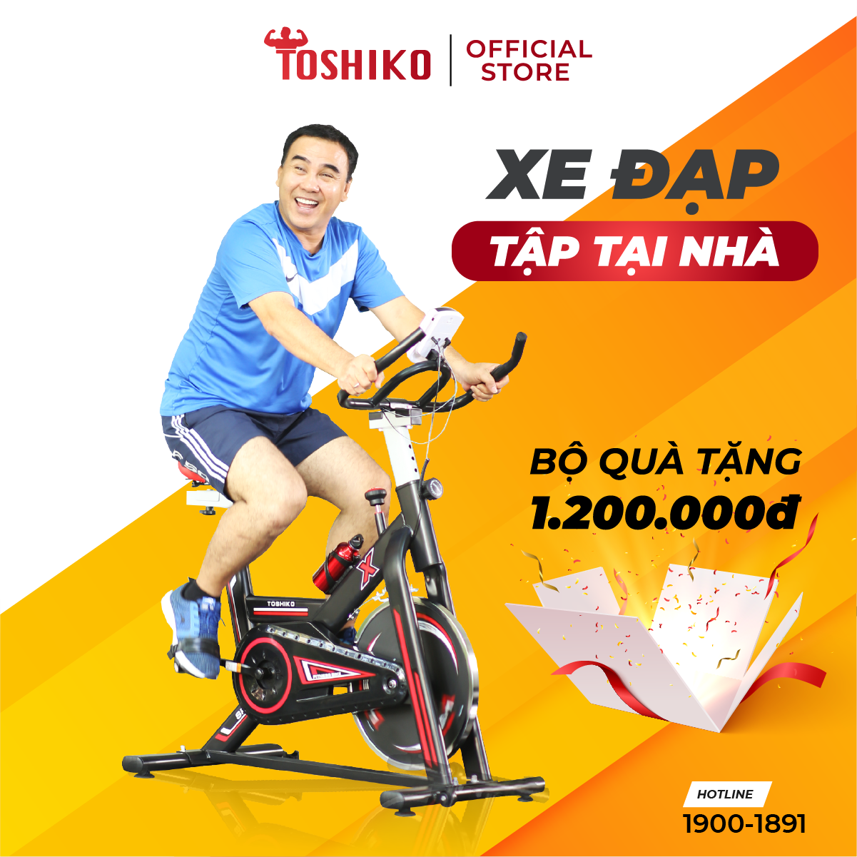 Xe đạp tập thể dục tại nhà Toshiko X8 - giúp tăng cơ hiệu quả