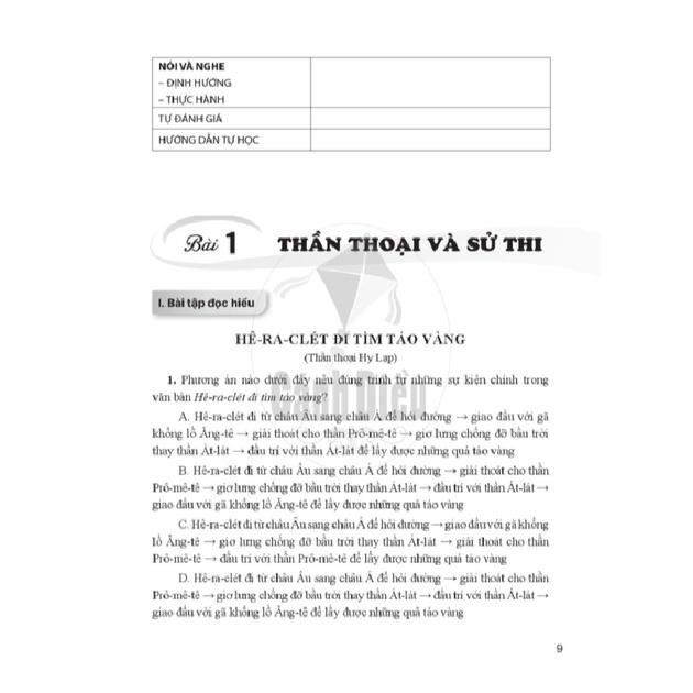 Bài Tập Ngữ Văn 10 tập 1 - Cánh Diều