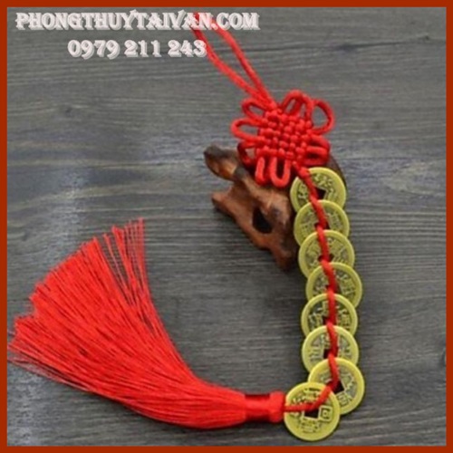Dây xu màu đỏ - Vật phẩm phong thủy.