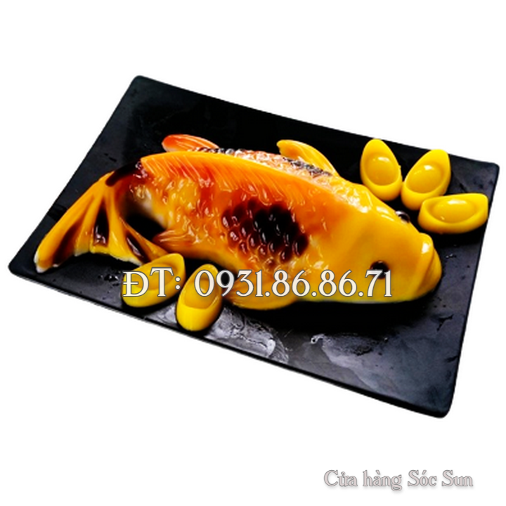 Khuôn cá chép và 2 thỏi vàng loại 29 cm - Mã số 1736